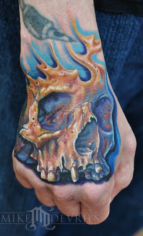 Mike DeVries : Tattoos : Misc : Skull Tattoo