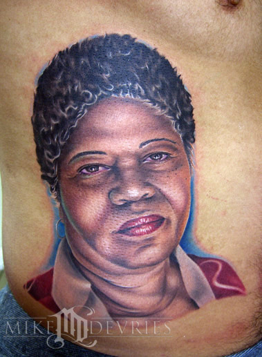Mike DeVries : Tattoos : Color : A Mom Portrait