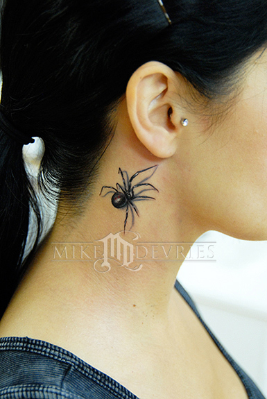 Black Widow Tattoo by Mike DeVries: TattooNOW